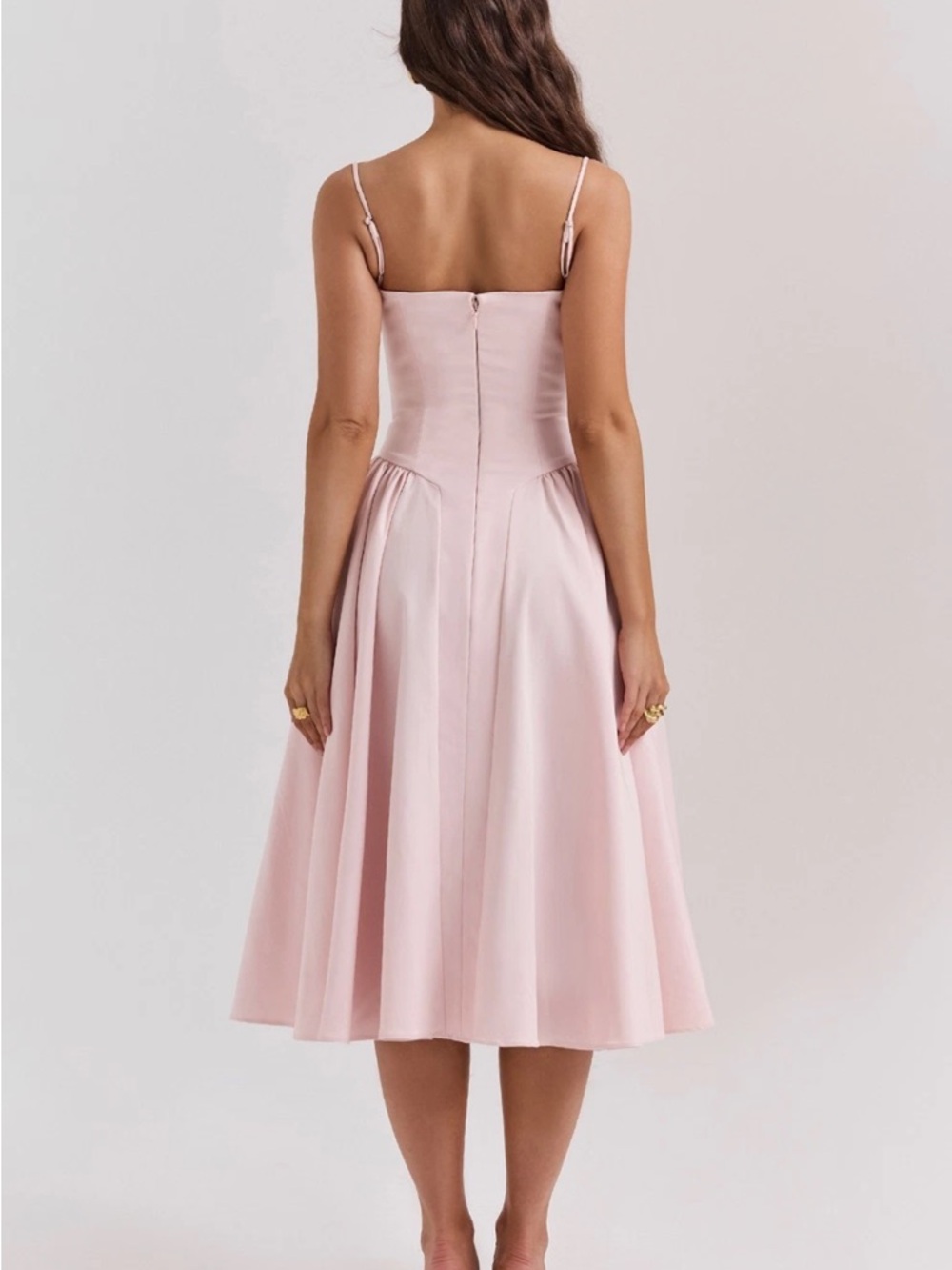 House of CB Samaria Pale Pink Midi Dress - Picture 2 of 2
